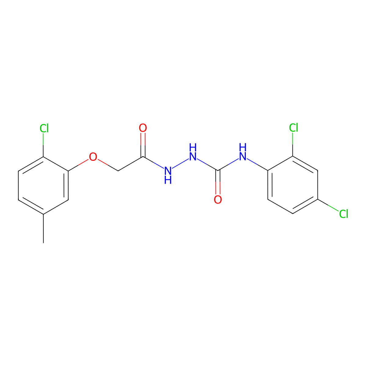 1-[[2-(2-Chloro-5-methylphenoxy)acetyl]amino]-3-(2,4-dichlorophenyl)urea molecular structure, CAS 701929-67-1