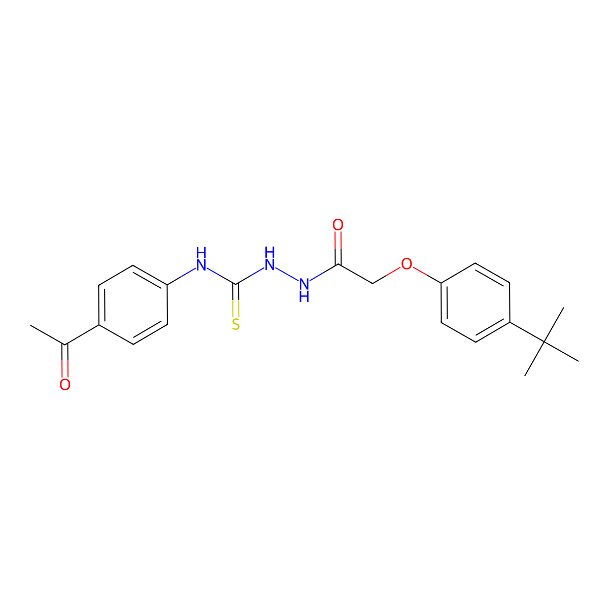 1-(4-Acetylphenyl)-3-[[2-(4-tert-butylphenoxy)acetyl]amino]thiourea molecular structure, CAS 701930-61-2