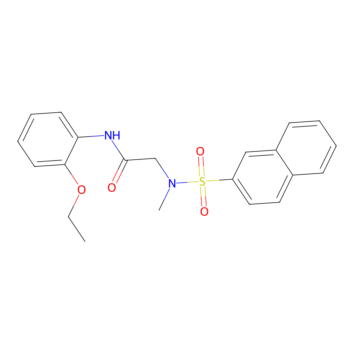 N-(2-ethoxyphenyl)-2-[methyl(naphthalen-2-ylsulfonyl)amino]acetamide molecular structure, CAS 701931-07-9