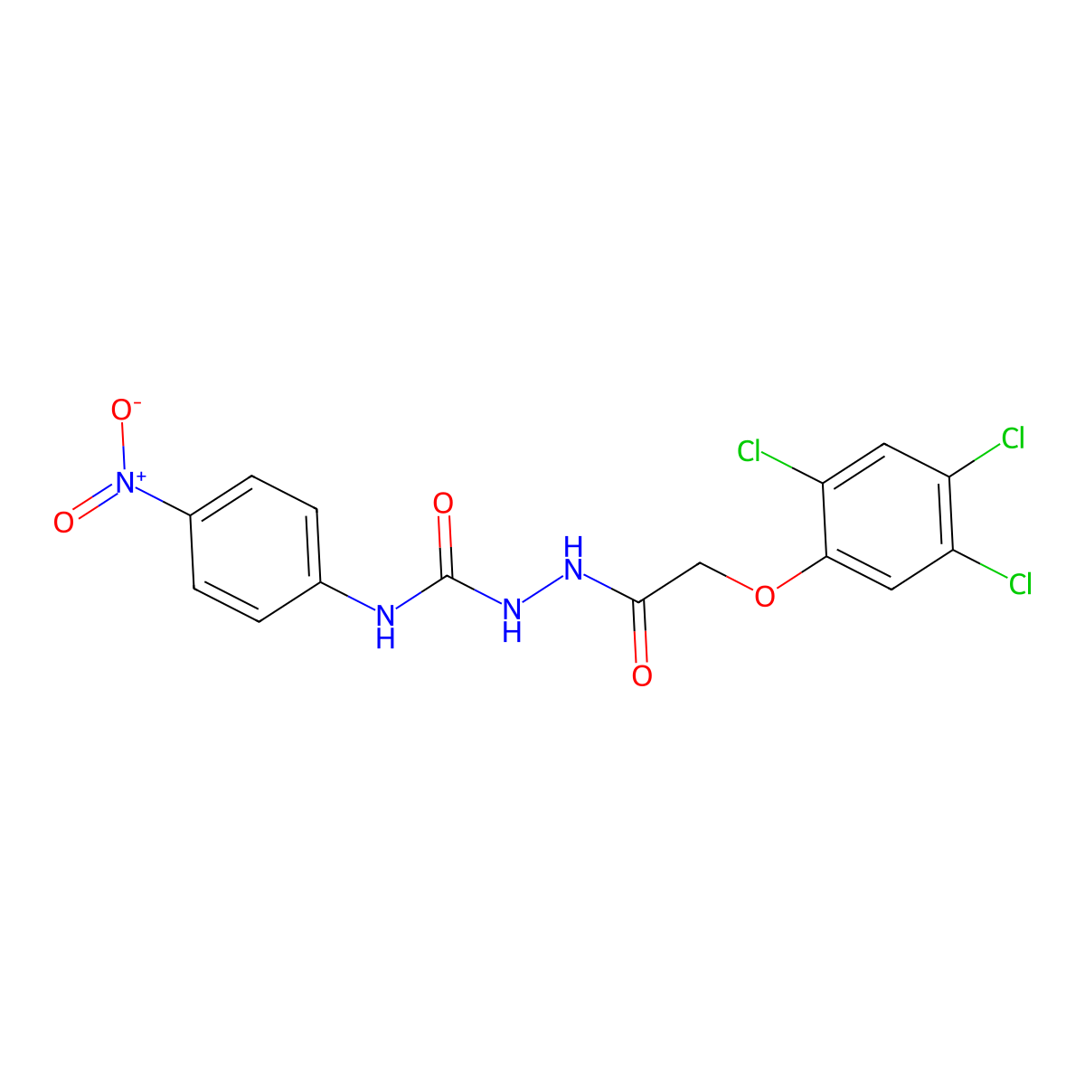 1-(4-Nitrophenyl)-3-[[2-(2,4,5-trichlorophenoxy)acetyl]amino]urea molecular structure, CAS 701931-24-0
