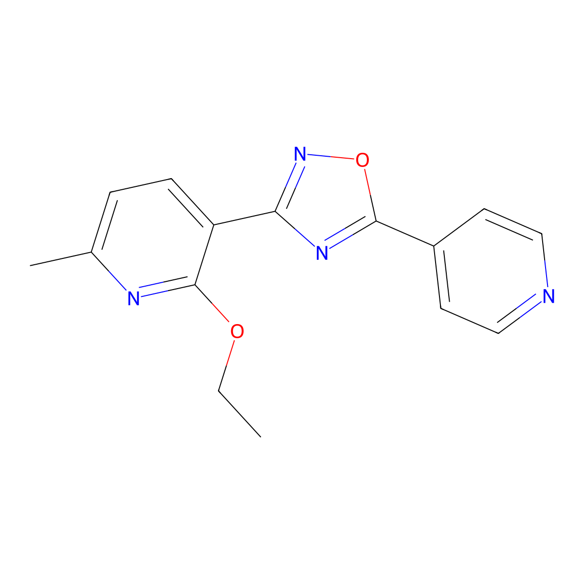 3-(2-Ethoxy-6-methylpyridin-3-yl)-5-pyridin-4-yl-1,2,4-oxadiazole molecular structure, CAS 701931-40-0