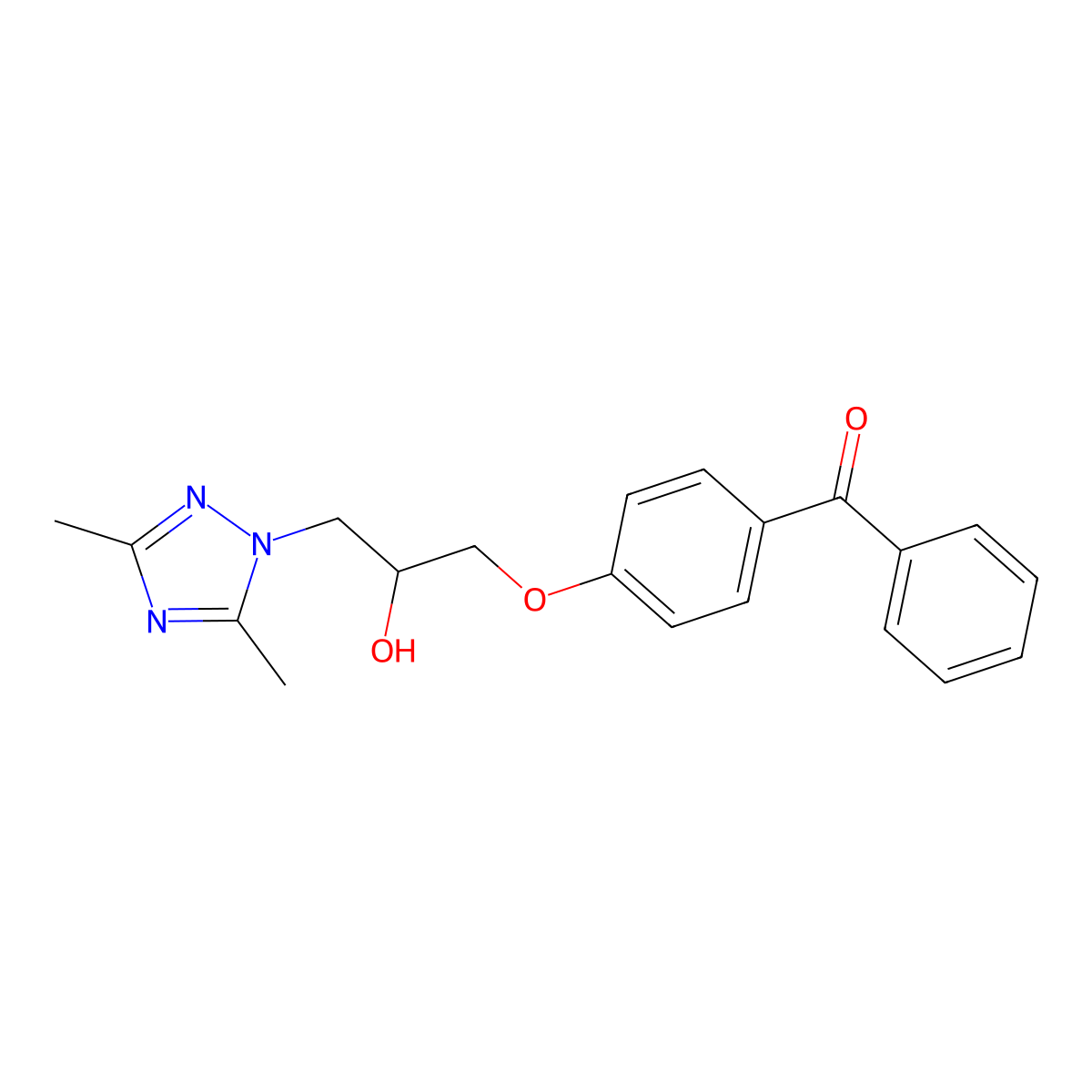 1-(4-benzoylphenoxy)-3-(3,5-dimethyl-1H-1,2,4-triazol-1-yl)propan-2-ol molecular structure, CAS 701932-43-6