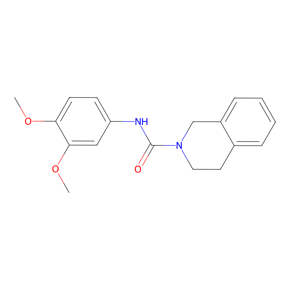 N-(3,4-dimethoxyphenyl)-3,4-dihydro-1H-isoquinoline-2-carboxamide molecular structure, CAS 701932-45-8