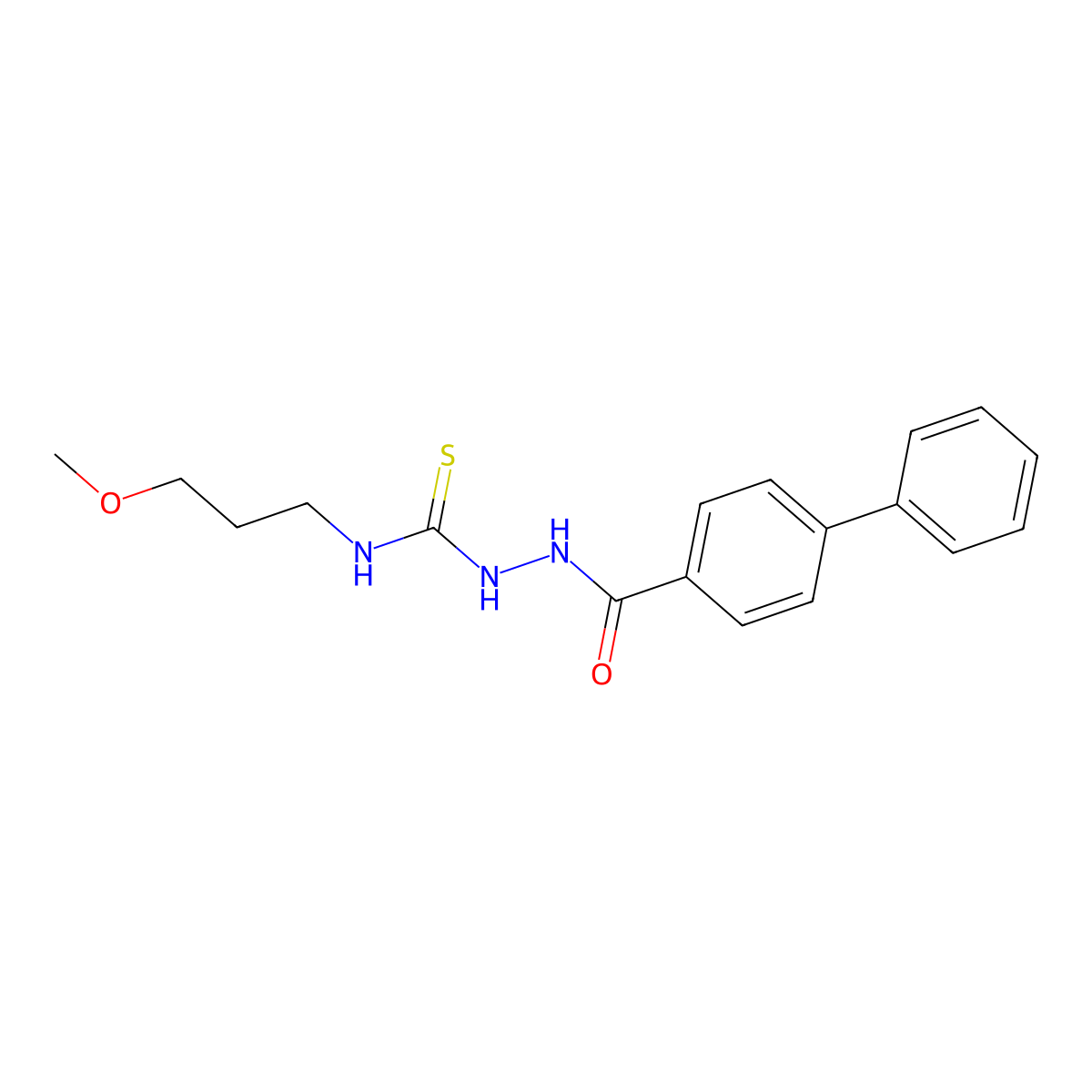 1-(3-Methoxypropyl)-3-[(4-phenylbenzoyl)amino]thiourea molecular structure, CAS 701932-51-6