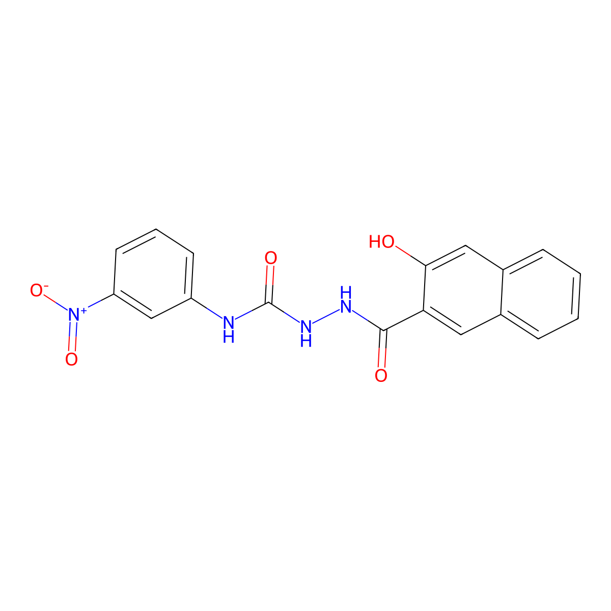1-[(3-Hydroxynaphthalene-2-carbonyl)amino]-3-(3-nitrophenyl)urea molecular structure, CAS 701932-85-6