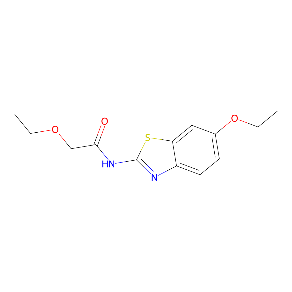 2-ethoxy-N-(6-ethoxy-1,3-benzothiazol-2-yl)acetamide molecular structure, CAS 701933-19-9