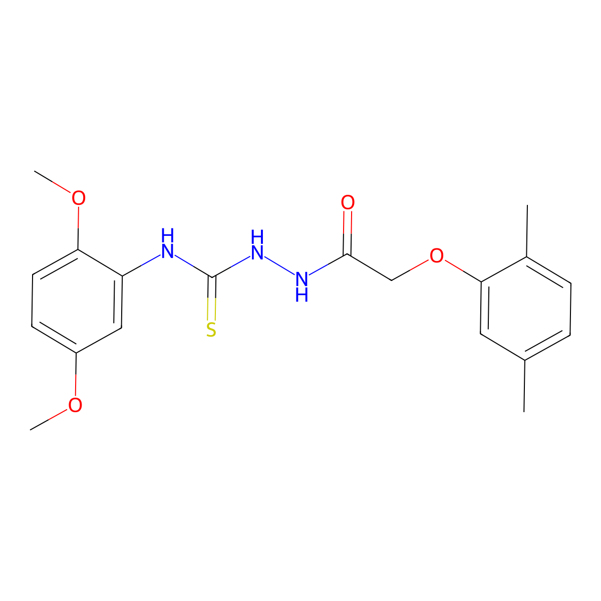 1-(2,5-Dimethoxyphenyl)-3-[[2-(2,5-dimethylphenoxy)acetyl]amino]thiourea molecular structure, CAS 701933-29-1