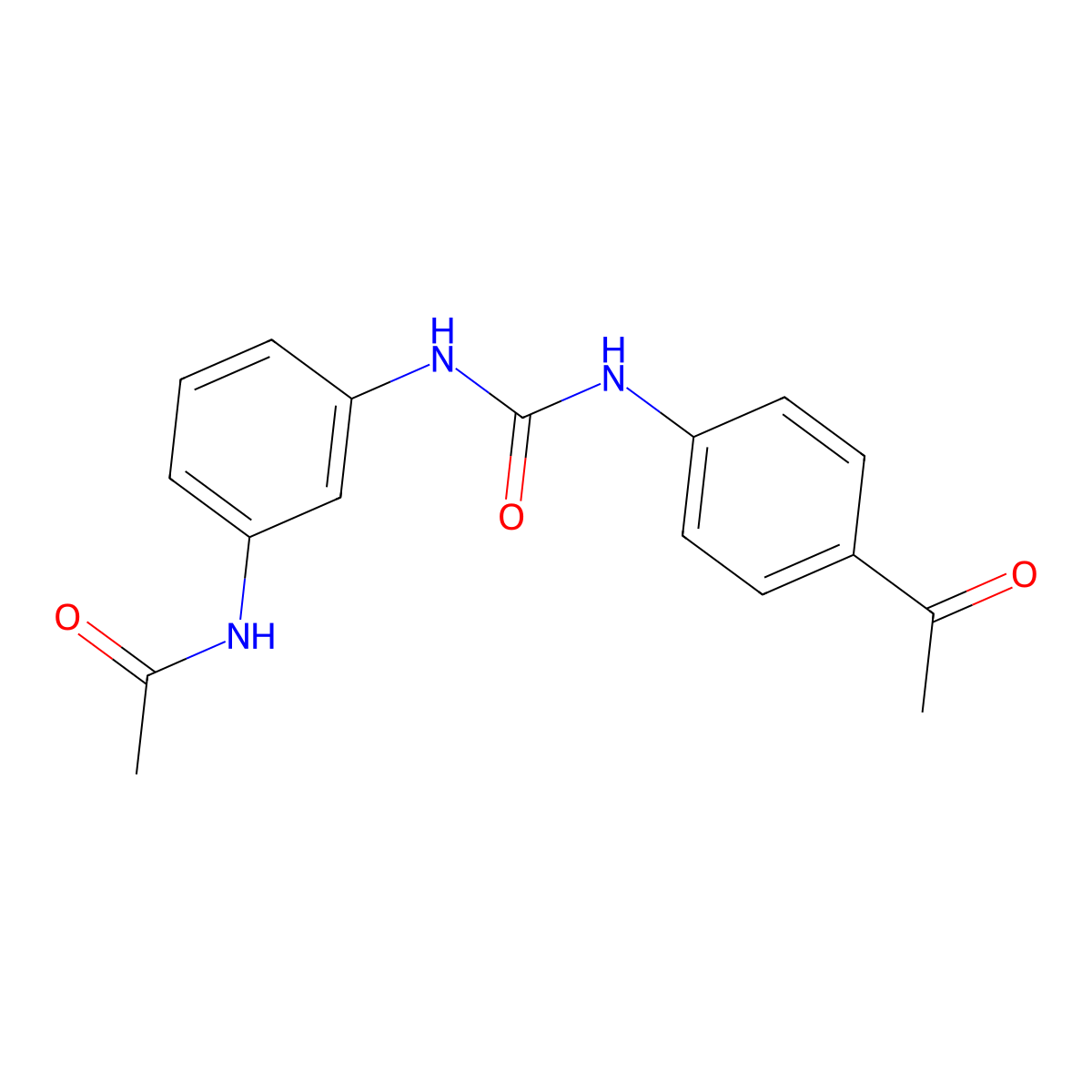 N-[3-[(4-acetylphenyl)carbamoylamino]phenyl]acetamide molecular structure, CAS 701933-31-5