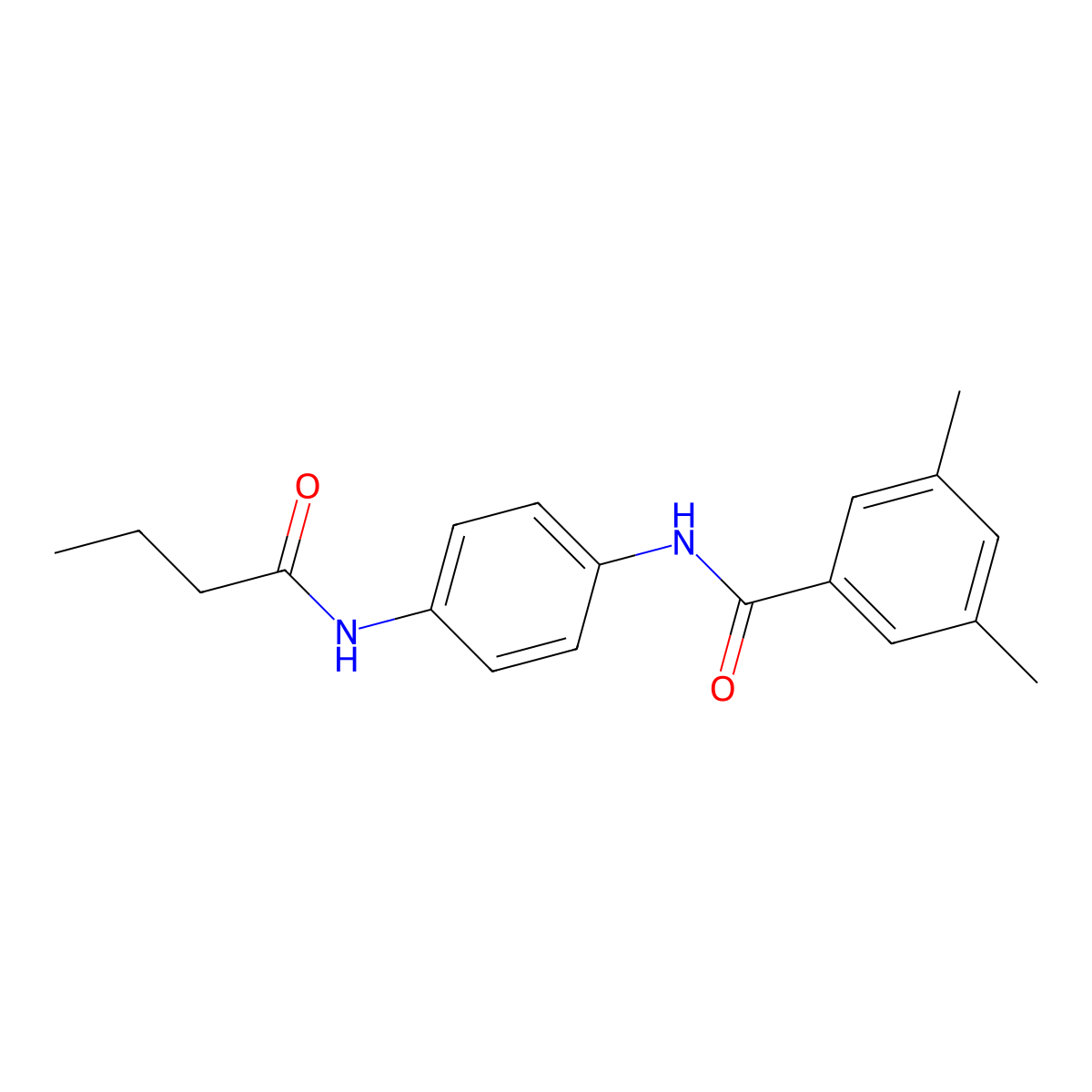 N-[4-(butanoylamino)phenyl]-3,5-dimethylbenzamide molecular structure, CAS 701933-71-3