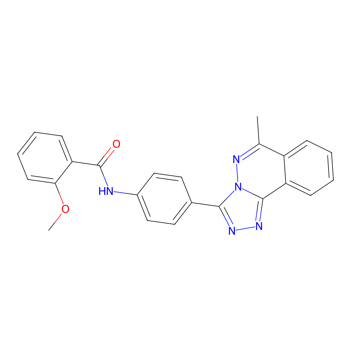 2-methoxy-N-[4-(6-methyl[1,2,4]triazolo[3,4-a]phthalazin-3-yl)phenyl]benzamide molecular structure, CAS 701933-90-6