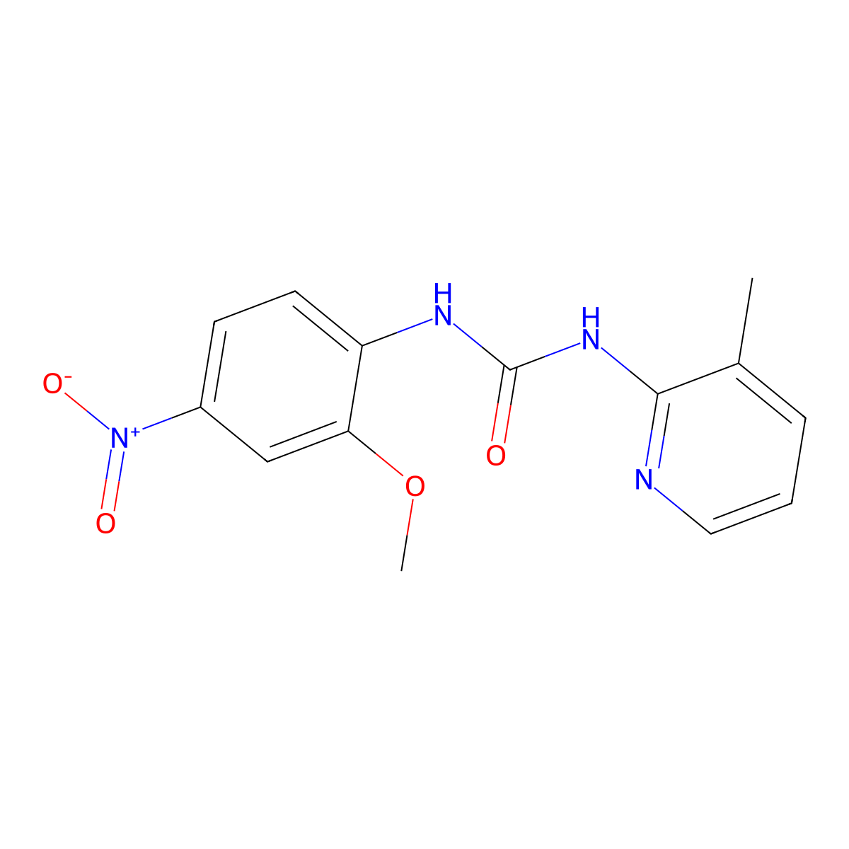 1-(2-Methoxy-4-nitrophenyl)-3-(3-methylpyridin-2-yl)urea molecular structure, CAS 701934-10-3