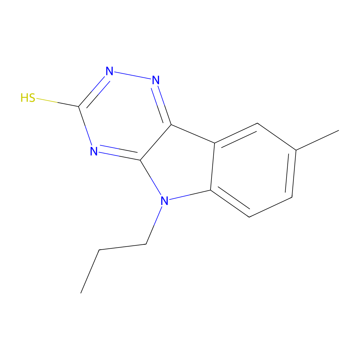 8-Methyl-5-propyl-5H-[1,2,4]triazino[5,6-b]indole-3-thiol molecular structure, CAS 701937-85-1