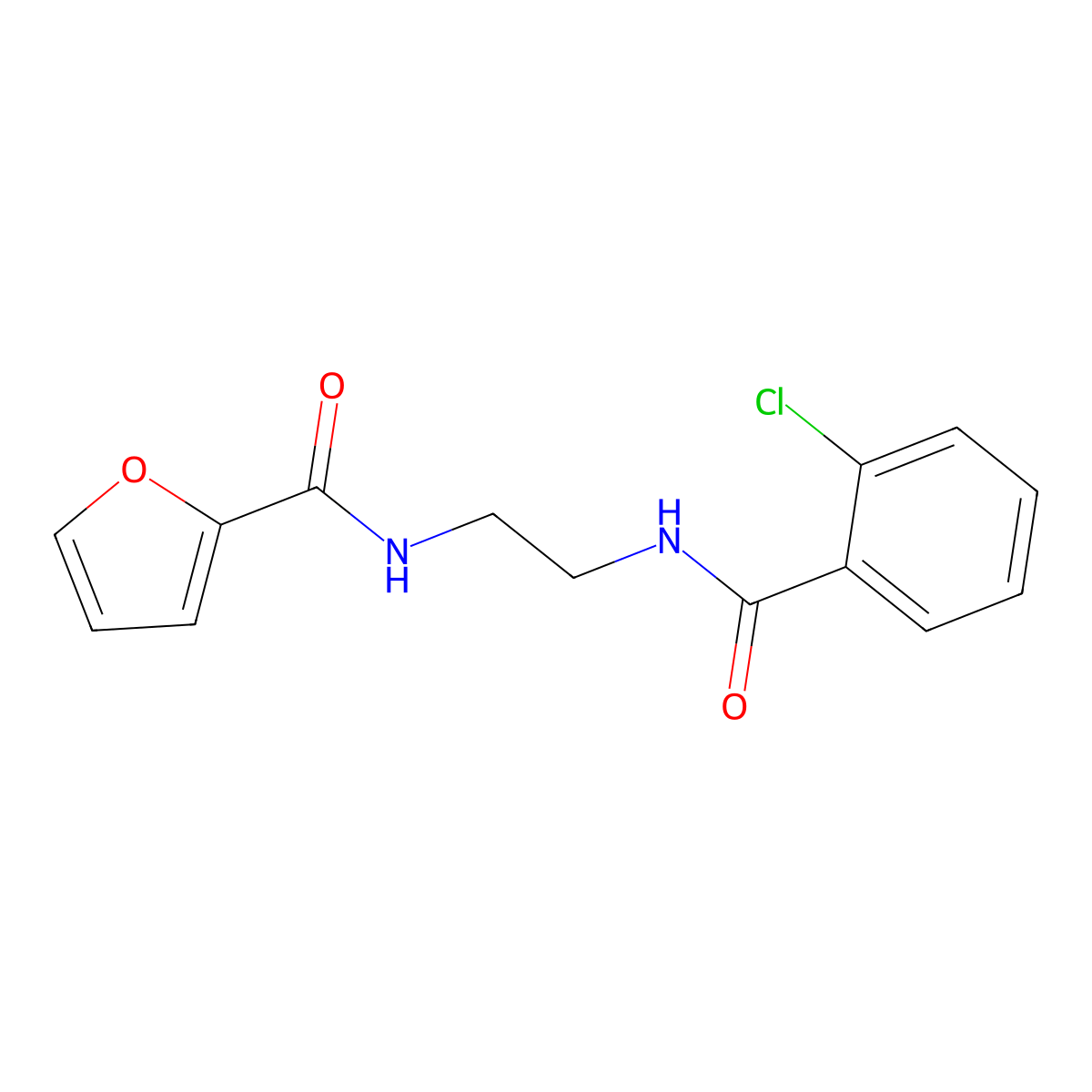 N-[2-[(2-chlorobenzoyl)amino]ethyl]furan-2-carboxamide molecular structure, CAS 701937-98-6