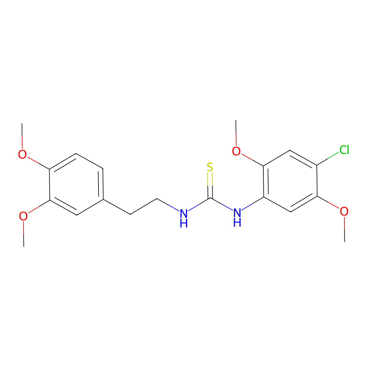 1-(4-Chloro-2,5-dimethoxyphenyl)-3-[2-(3,4-dimethoxyphenyl)ethyl]thiourea molecular structure, CAS 701938-30-9