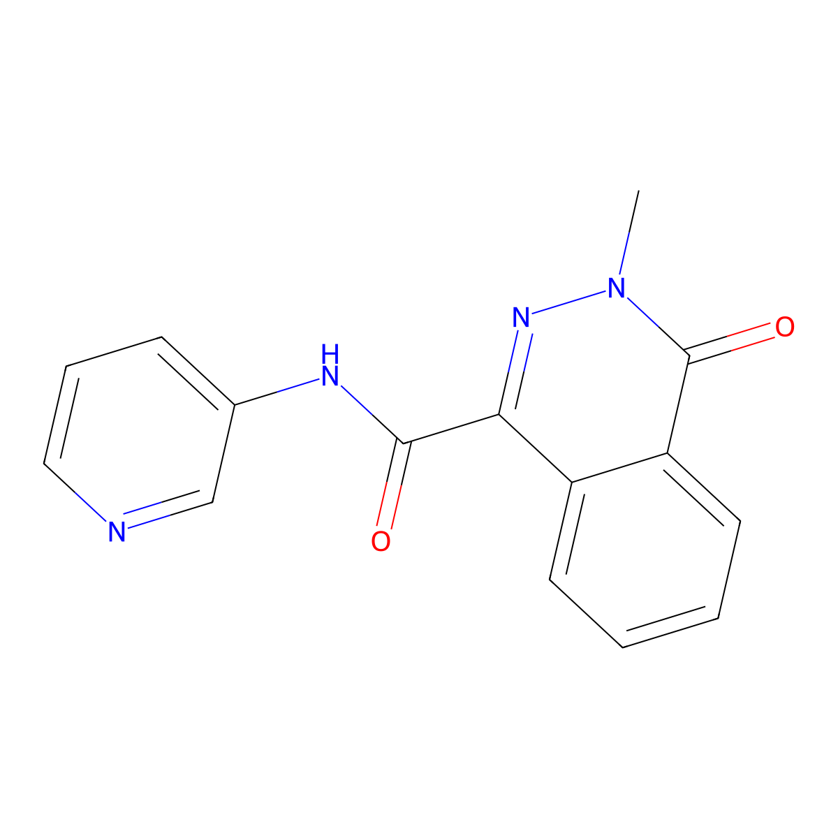 3-methyl-4-oxo-N-pyridin-3-ylphthalazine-1-carboxamide molecular structure, CAS 701938-66-1