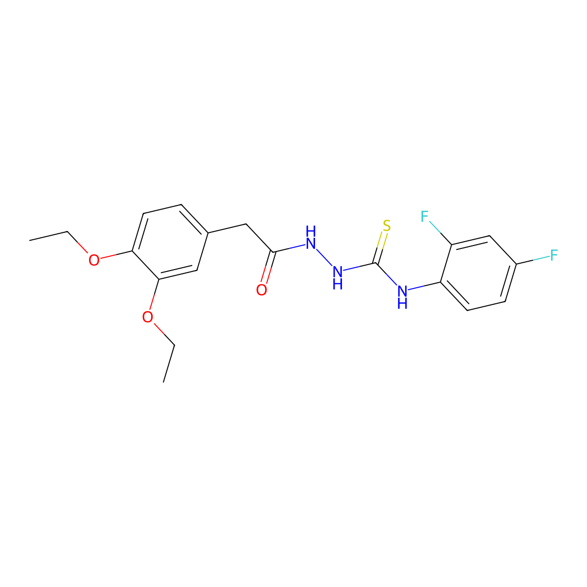1-[[2-(3,4-Diethoxyphenyl)acetyl]amino]-3-(2,4-difluorophenyl)thiourea molecular structure, CAS 701938-88-7