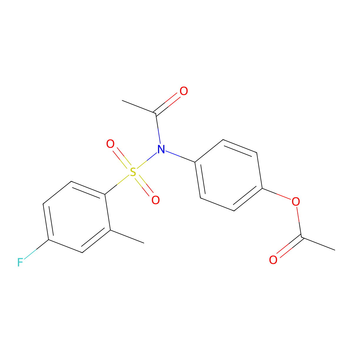 4-{Acetyl[(4-fluoro-2-methylphenyl)sulfonyl]amino}phenyl acetate molecular structure, CAS 701938-96-7