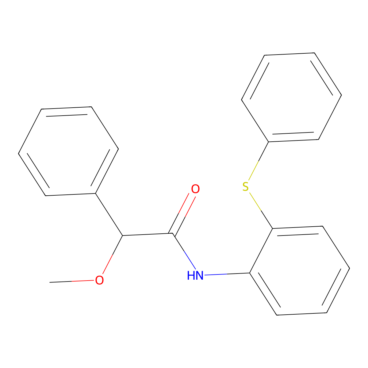 2-methoxy-2-phenyl-N-[2-(phenylsulfanyl)phenyl]acetamide molecular structure, CAS 701939-04-0