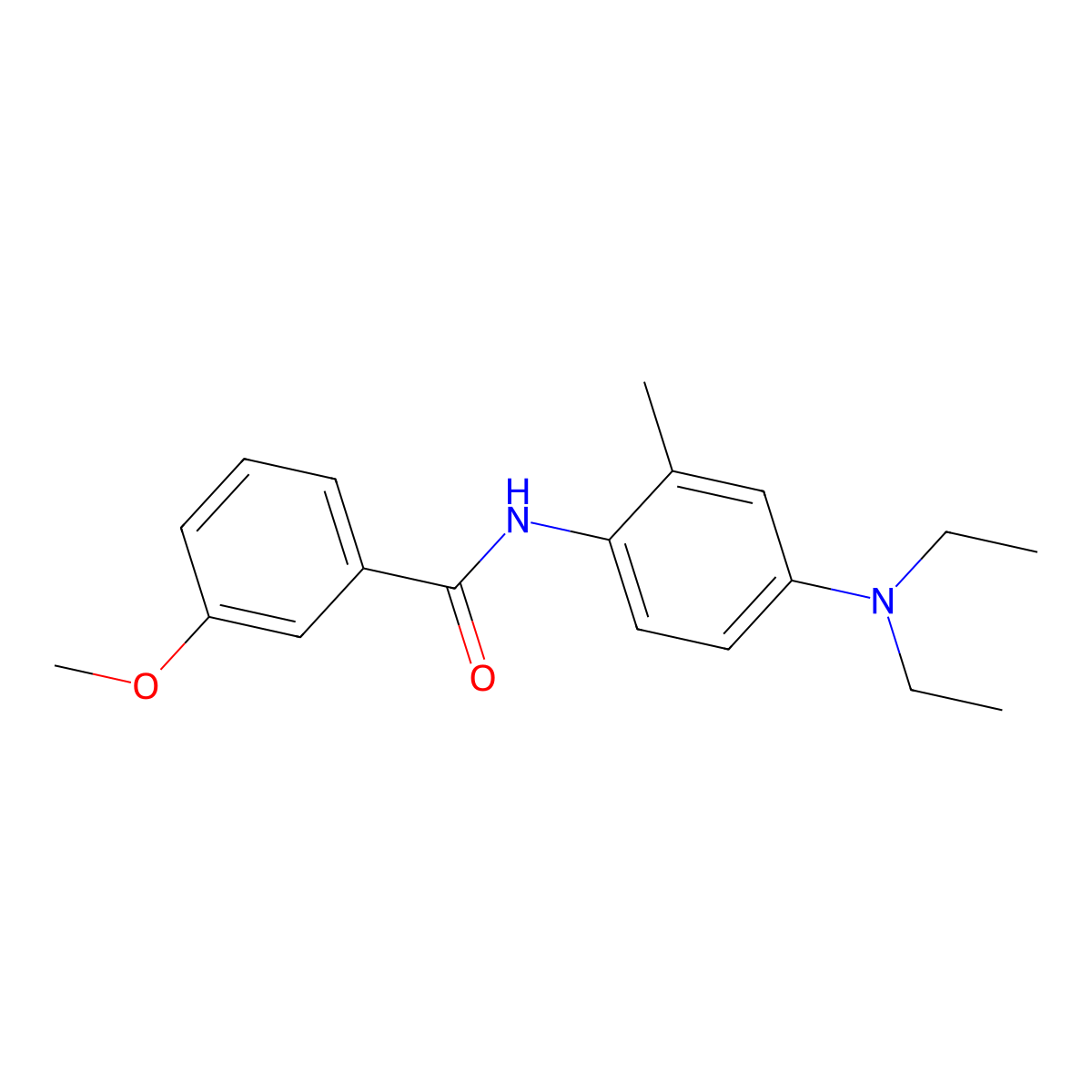 N-[4-(diethylamino)-2-methylphenyl]-3-methoxybenzamide molecular structure, CAS 701939-31-3