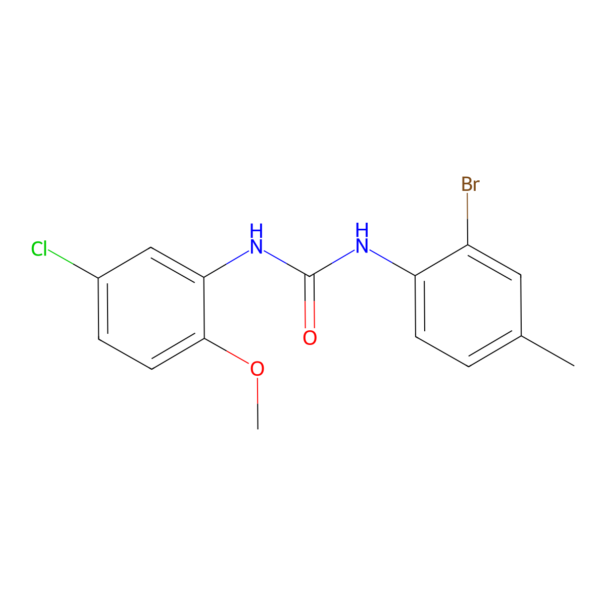 1-(2-Bromo-4-methylphenyl)-3-(5-chloro-2-methoxyphenyl)urea molecular structure, CAS 701939-80-2