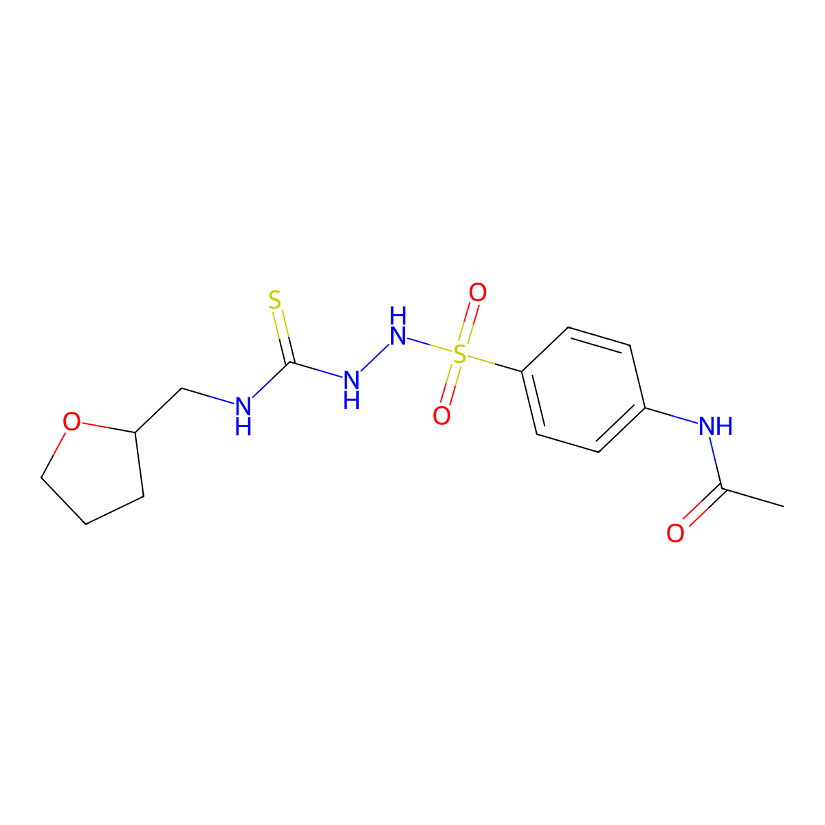 N-[4-[(oxolan-2-ylmethylcarbamothioylamino)sulfamoyl]phenyl]acetamide molecular structure, CAS 701939-89-1