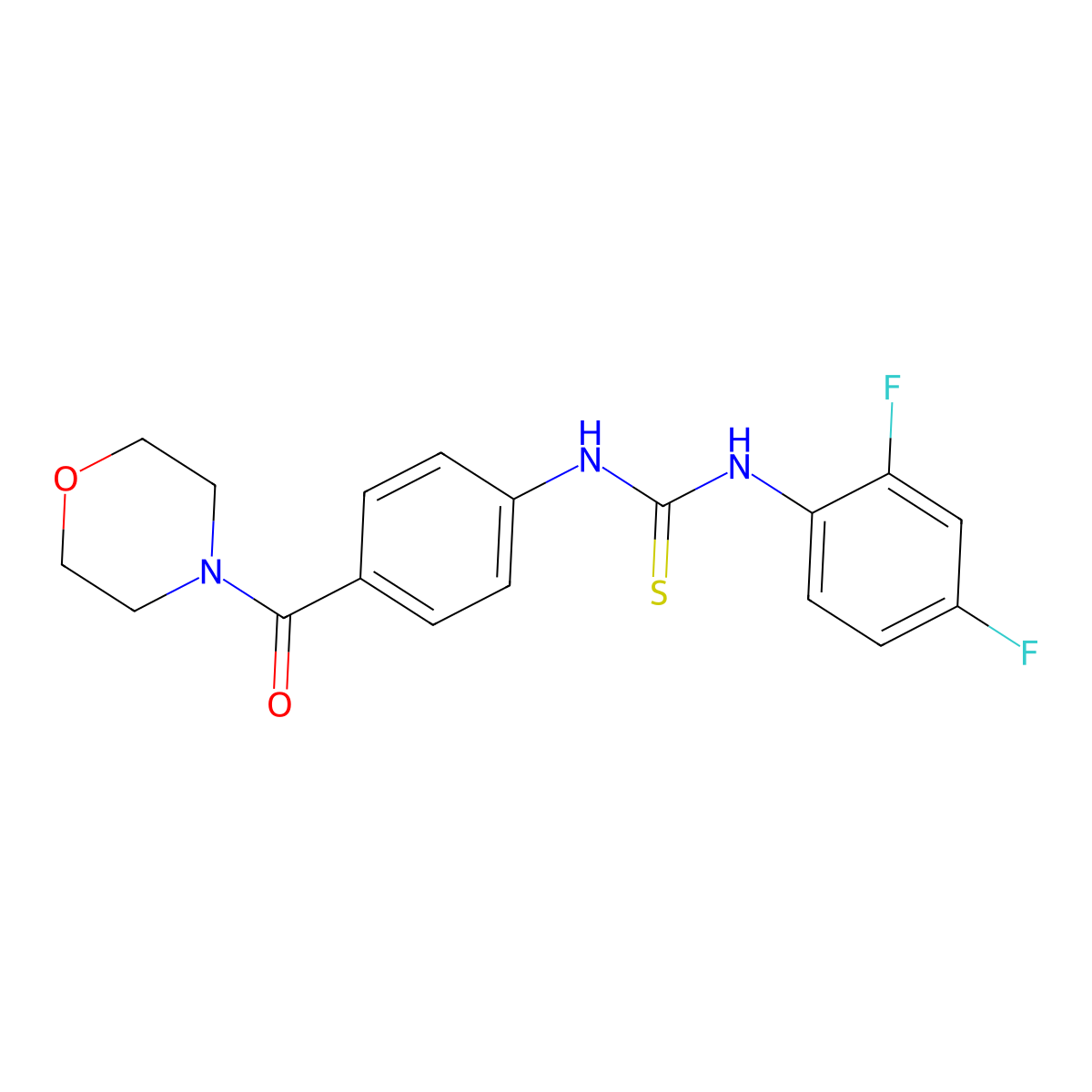 1-(2,4-Difluorophenyl)-3-[4-(morpholine-4-carbonyl)phenyl]thiourea molecular structure, CAS 701939-91-5