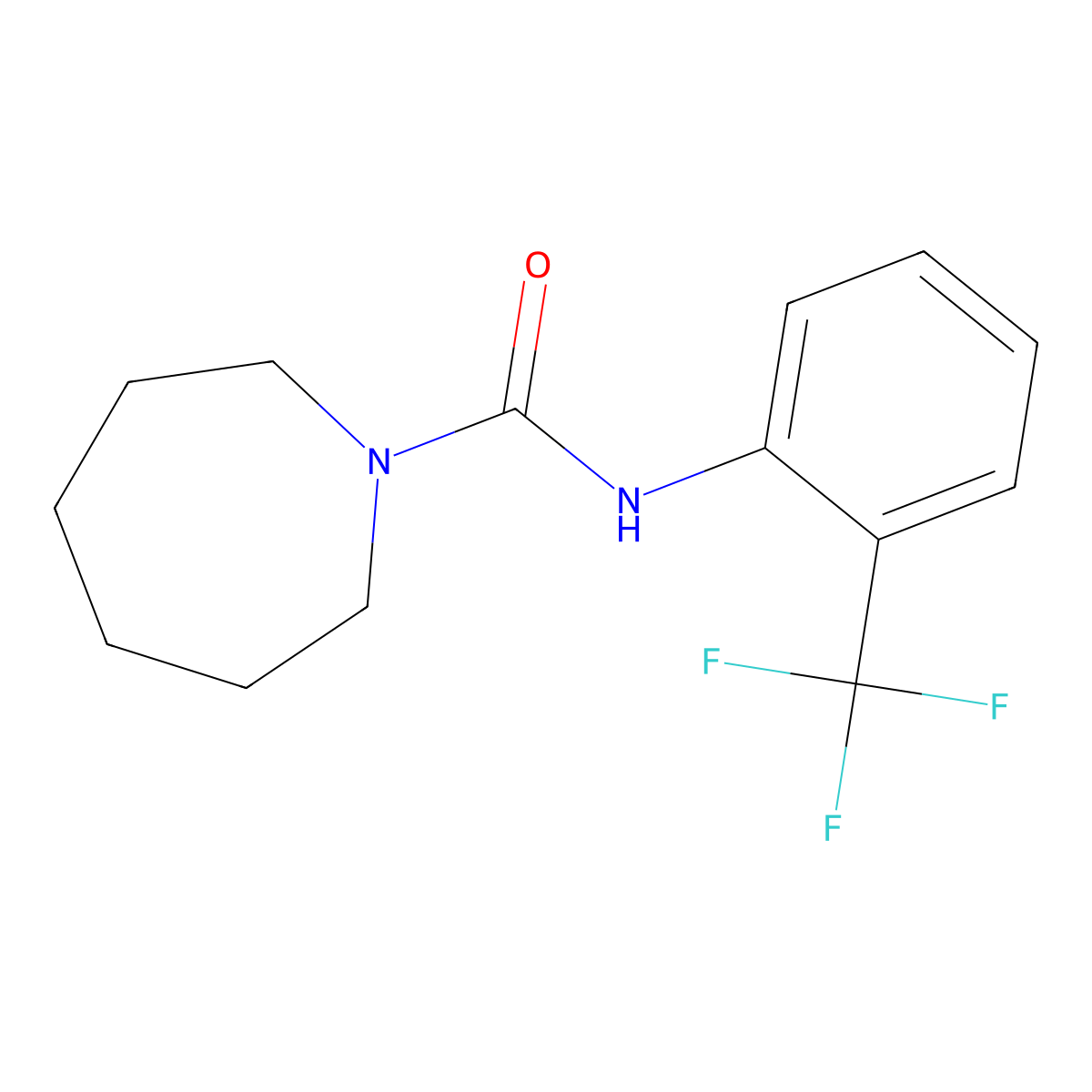 N-[2-(trifluoromethyl)phenyl]azepane-1-carboxamide molecular structure, CAS 701939-94-8