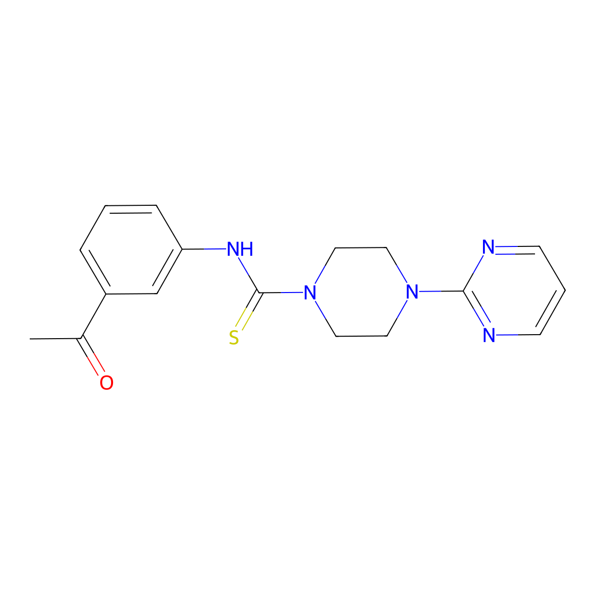 N-(3-acetylphenyl)-4-pyrimidin-2-ylpiperazine-1-carbothioamide molecular structure, CAS 701940-13-8
