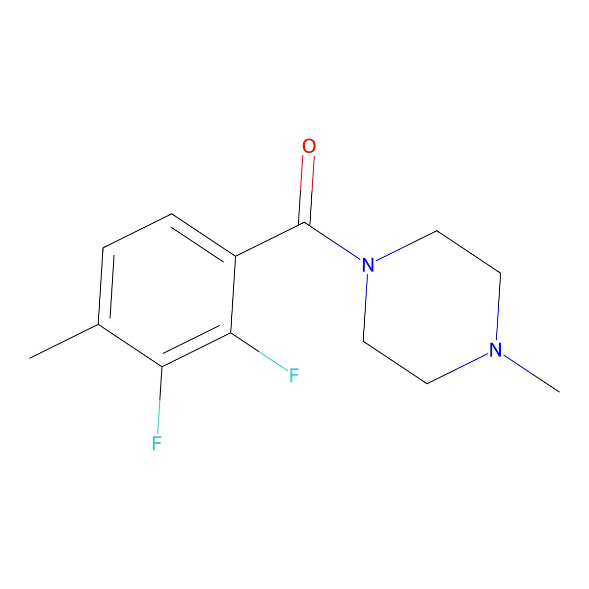 (2,3-Difluoro-4-methylphenyl)(4-methylpiperazin-1-yl)methanone molecular structure, CAS 701940-17-2