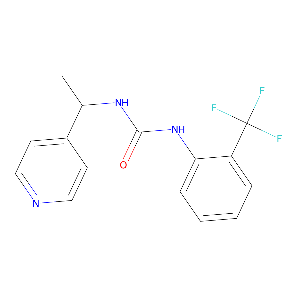 1-(1-Pyridin-4-ylethyl)-3-[2-(trifluoromethyl)phenyl]urea molecular structure, CAS 701940-51-4