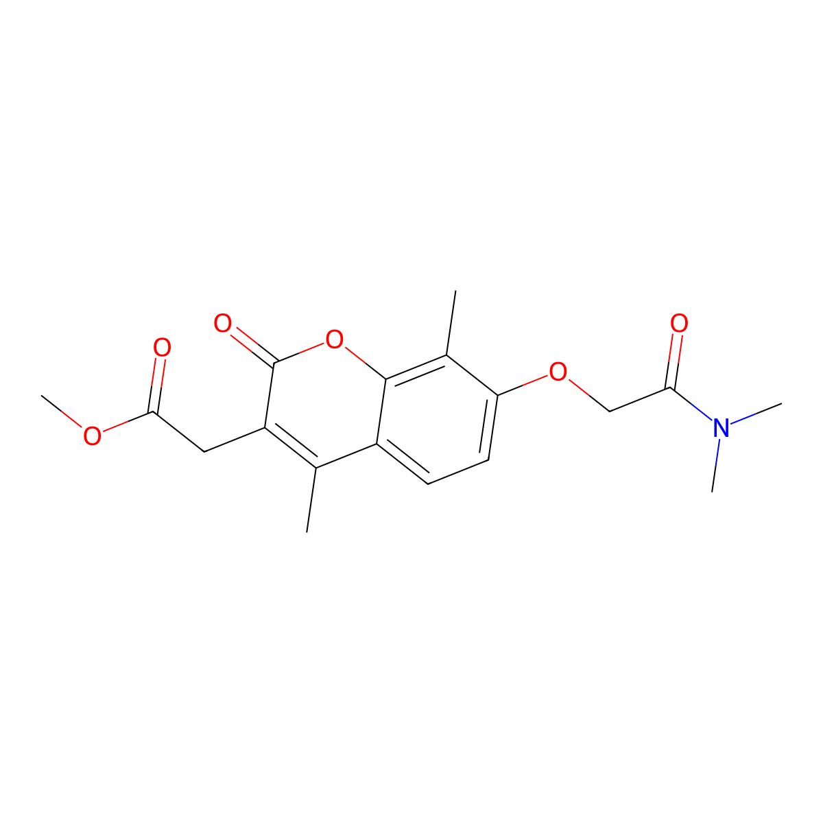 methyl {7-[2-(dimethylamino)-2-oxoethoxy]-4,8-dimethyl-2-oxo-2H-chromen-3-yl}acetate molecular structure, CAS 701940-54-7