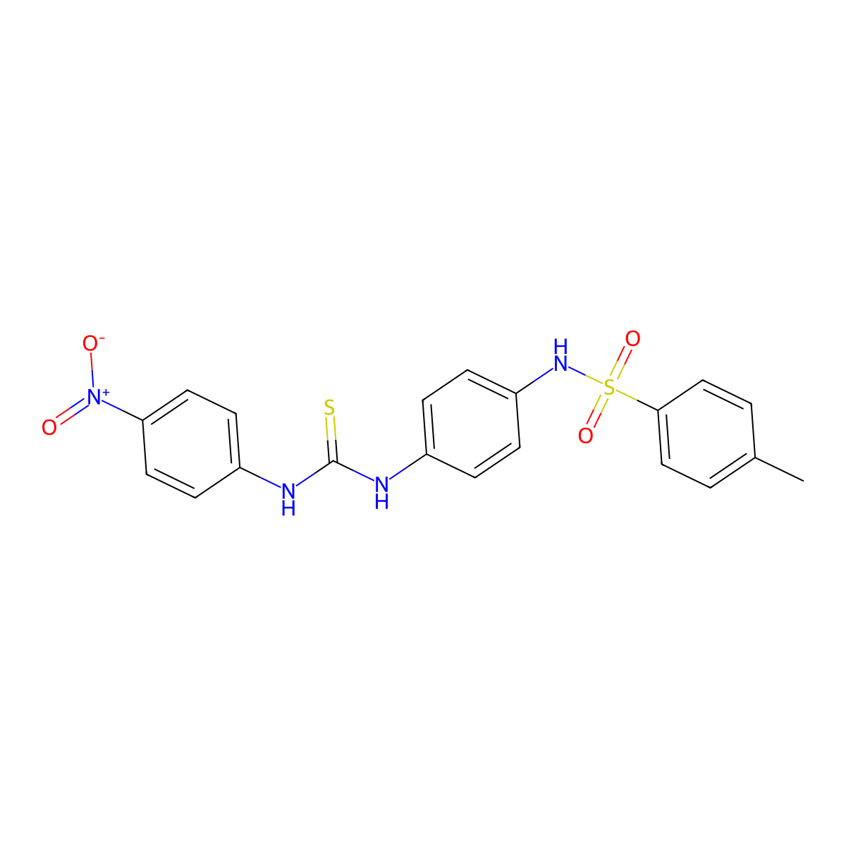 1-[4-[(4-Methylphenyl)sulfonylamino]phenyl]-3-(4-nitrophenyl)thiourea molecular structure, CAS 701940-67-2