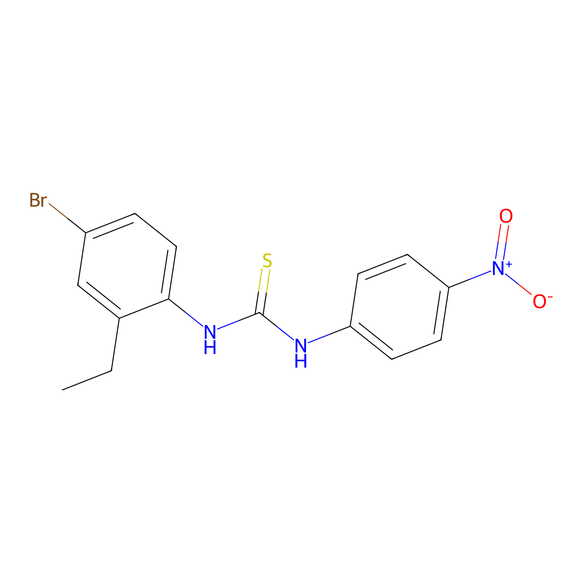 1-(4-Bromo-2-ethylphenyl)-3-(4-nitrophenyl)thiourea molecular structure, CAS 701941-09-5