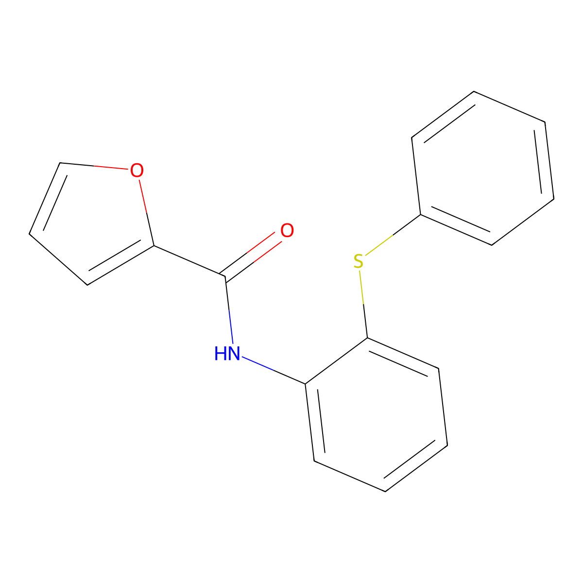 N-(2-phenylsulfanylphenyl)furan-2-carboxamide molecular structure, CAS 701941-43-7