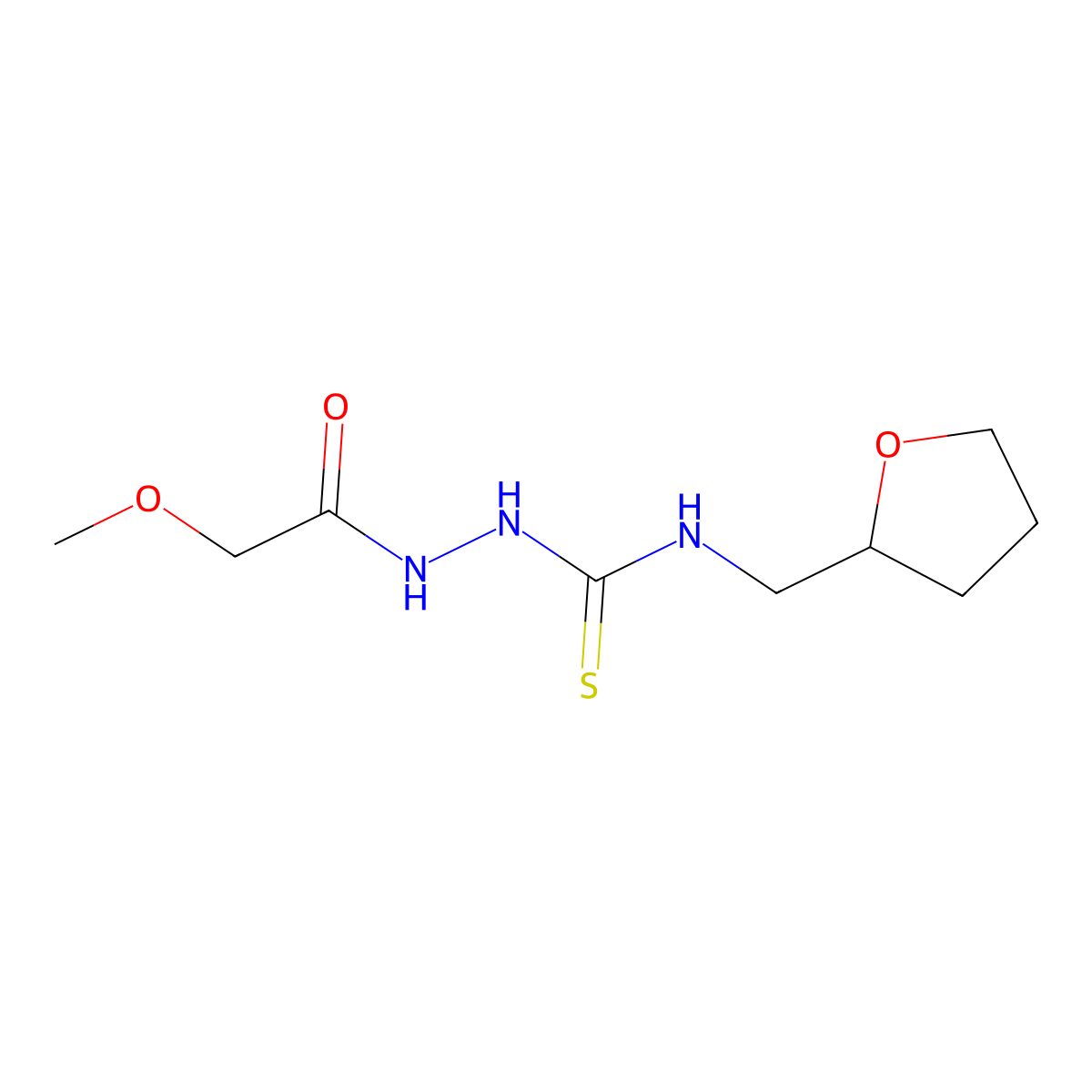 1-[(2-Methoxyacetyl)amino]-3-(oxolan-2-ylmethyl)thiourea molecular structure, CAS 701941-60-8
