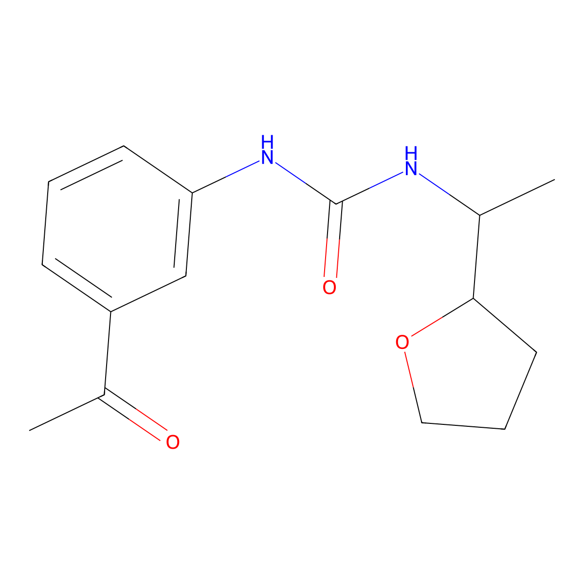 1-(3-Acetylphenyl)-3-[1-(oxolan-2-yl)ethyl]urea molecular structure, CAS 701941-96-0
