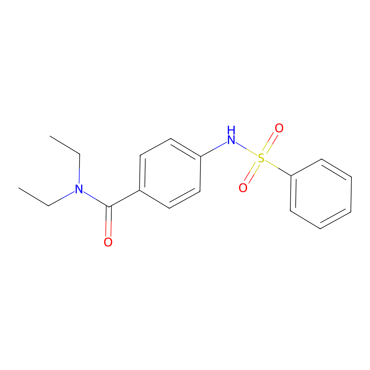N,N-diethyl-4-[(phenylsulfonyl)amino]benzamide molecular structure, CAS 701942-50-9