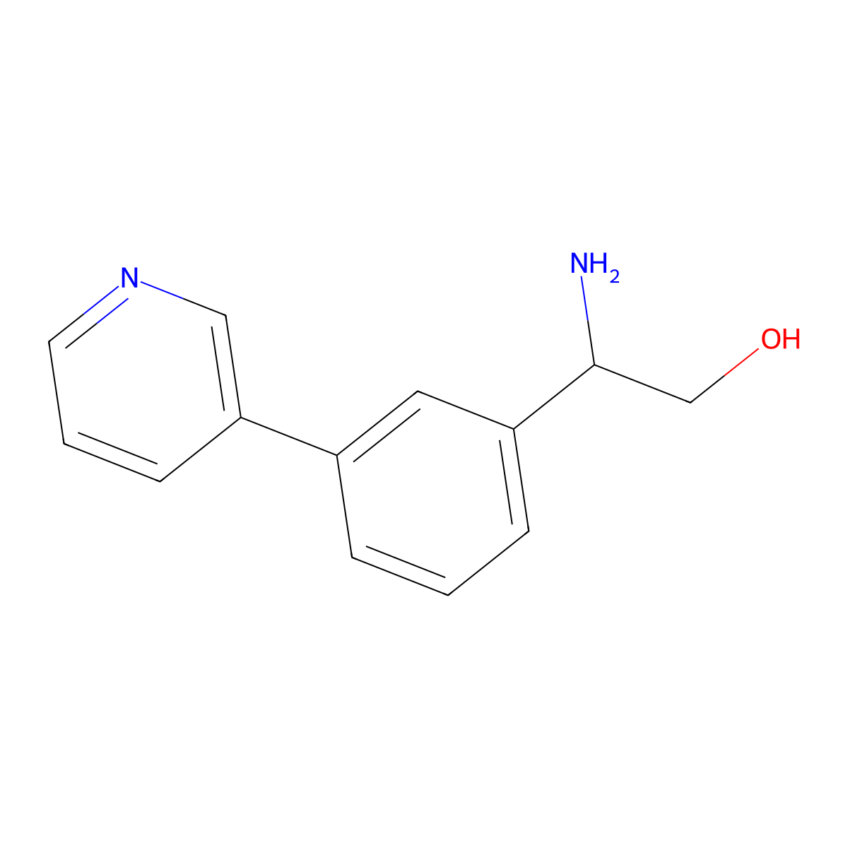 2-Amino-2-(3-pyridin-3-yl-phenyl)-ethanol molecular structure, CAS 701944-05-0
