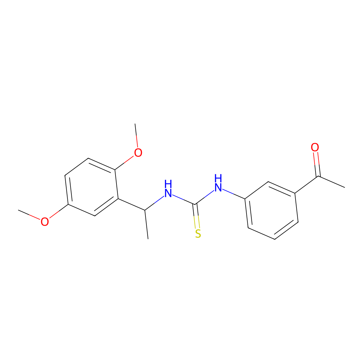 1-(3-Acetylphenyl)-3-[1-(2,5-dimethoxyphenyl)ethyl]thiourea molecular structure, CAS 701944-76-5