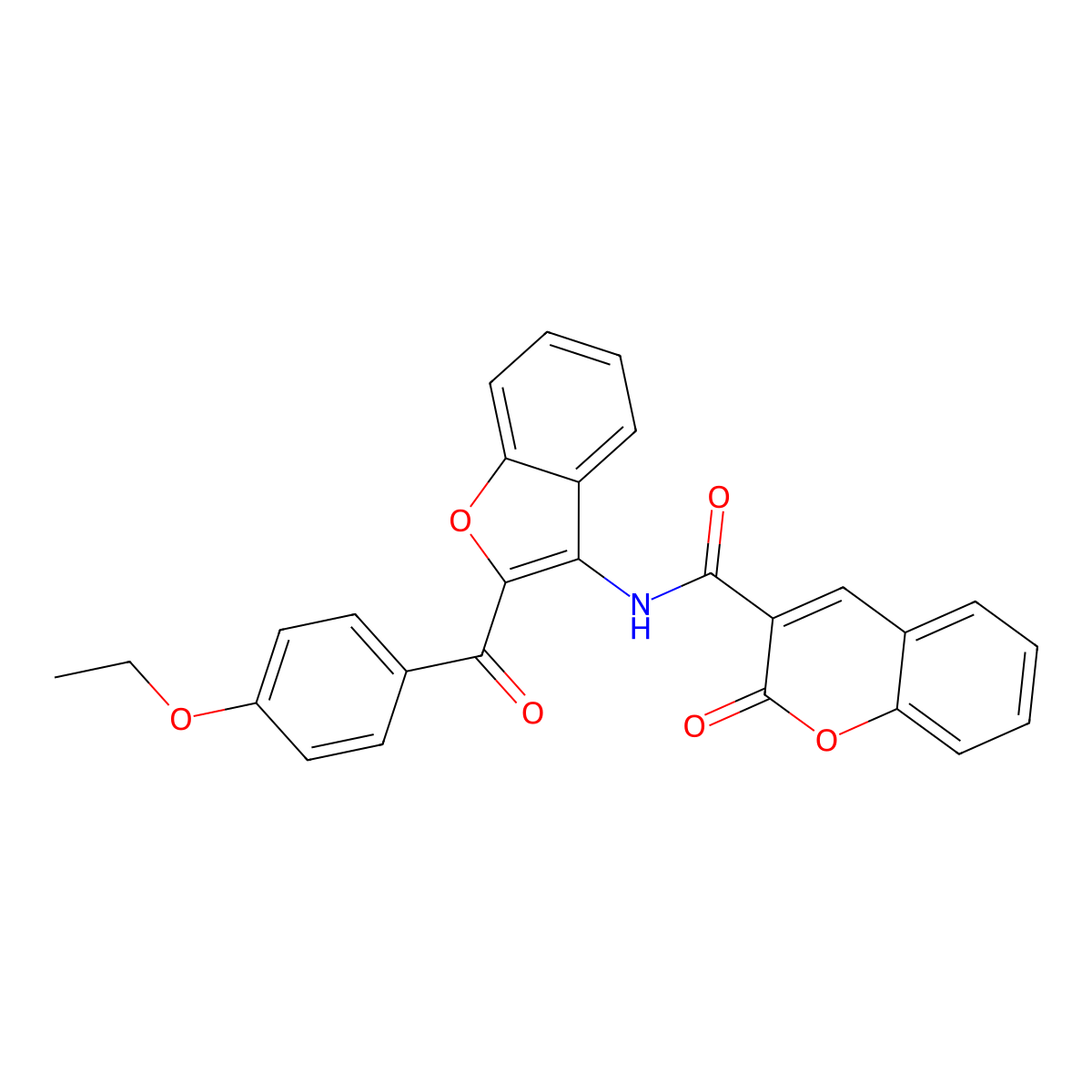 N-[2-(4-ethoxybenzoyl)-1-benzofuran-3-yl]-2-oxochromene-3-carboxamide molecular structure, CAS 701945-09-7