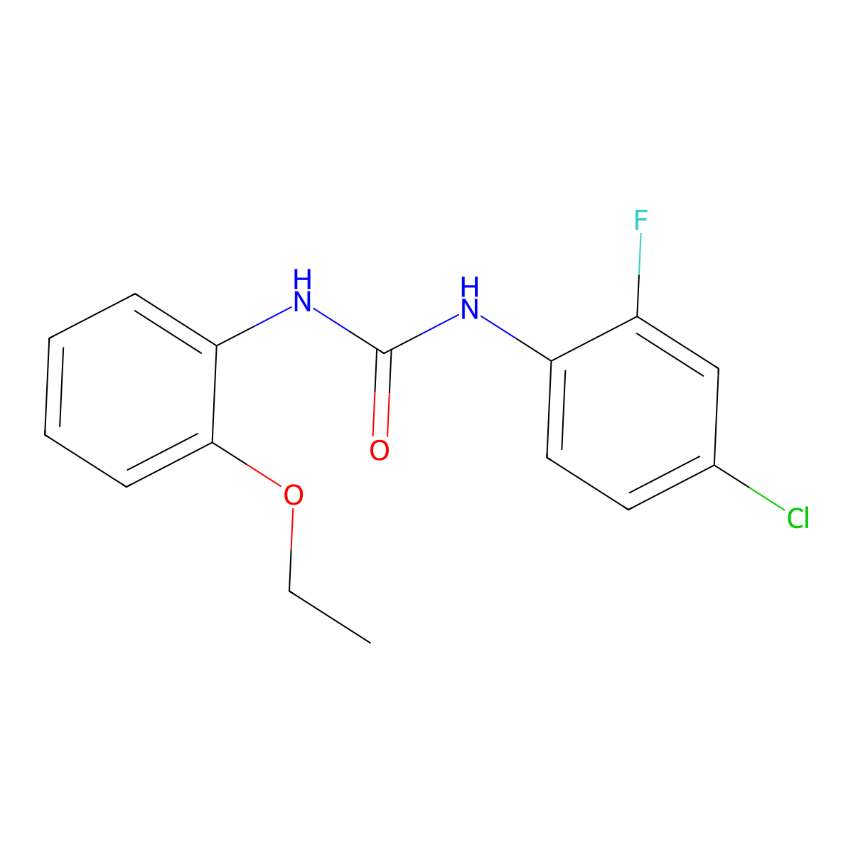1-(4-Chloro-2-fluorophenyl)-3-(2-ethoxyphenyl)urea molecular structure, CAS 701945-31-5