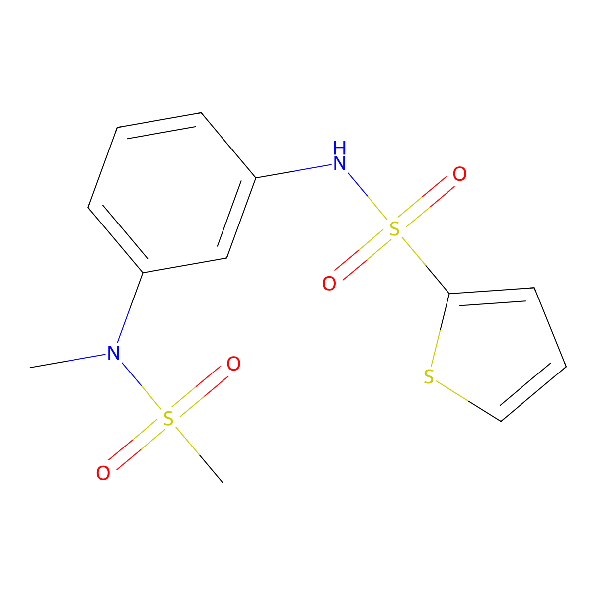 N-[3-[methyl(methylsulfonyl)amino]phenyl]thiophene-2-sulfonamide molecular structure, CAS 701945-48-4