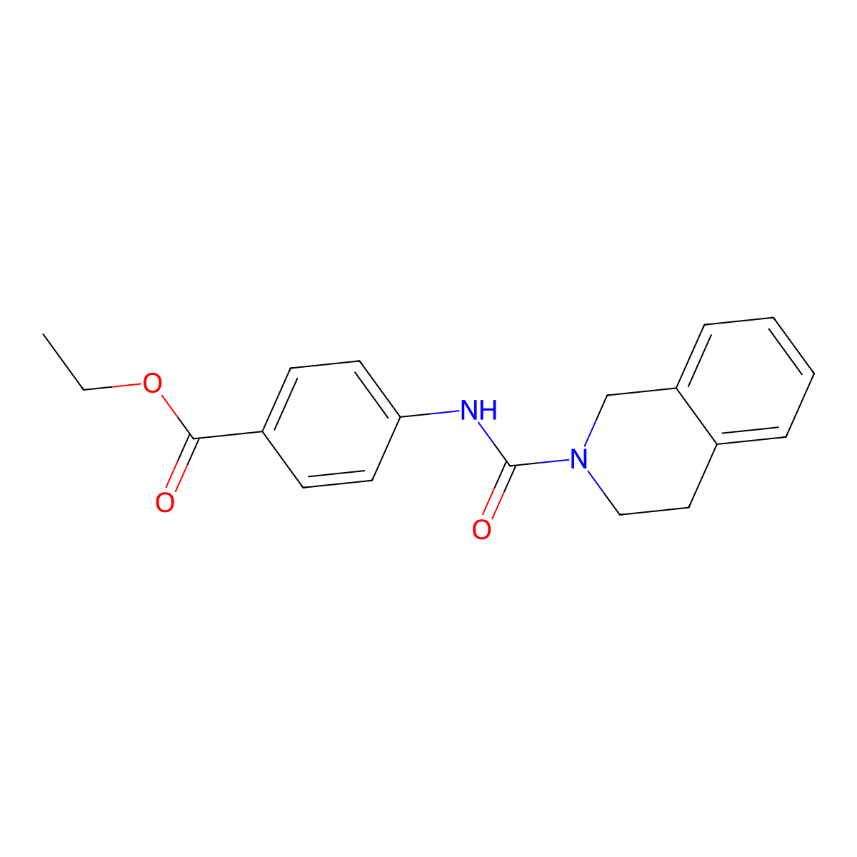 ethyl 4-[(3,4-dihydroisoquinolin-2(1H)-ylcarbonyl)amino]benzoate molecular structure, CAS 701945-99-5