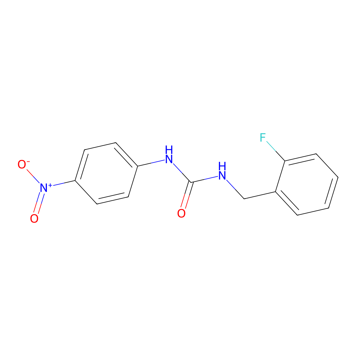 N-(2-fluorobenzyl)-N'-(4-nitrophenyl)urea molecular structure, CAS 701946-68-1