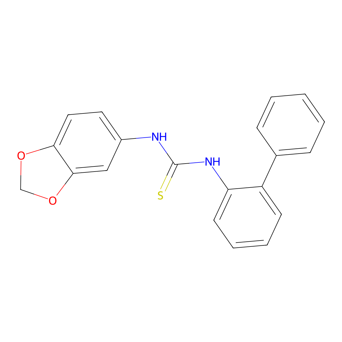 1-(1,3-Benzodioxol-5-yl)-3-(2-phenylphenyl)thiourea molecular structure, CAS 701947-50-4
