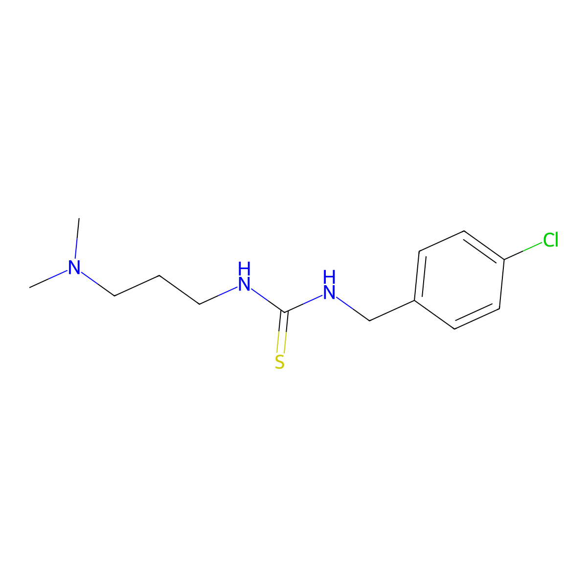 1-[(4-Chlorophenyl)methyl]-3-[3-(dimethylamino)propyl]thiourea molecular structure, CAS 701947-55-9
