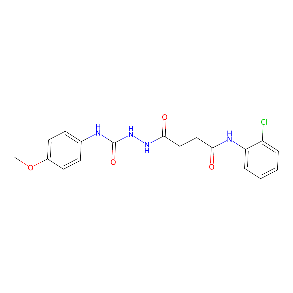 N-(2-chlorophenyl)-4-[2-[(4-methoxyphenyl)carbamoyl]hydrazinyl]-4-oxobutanamide molecular structure, CAS 701948-70-1