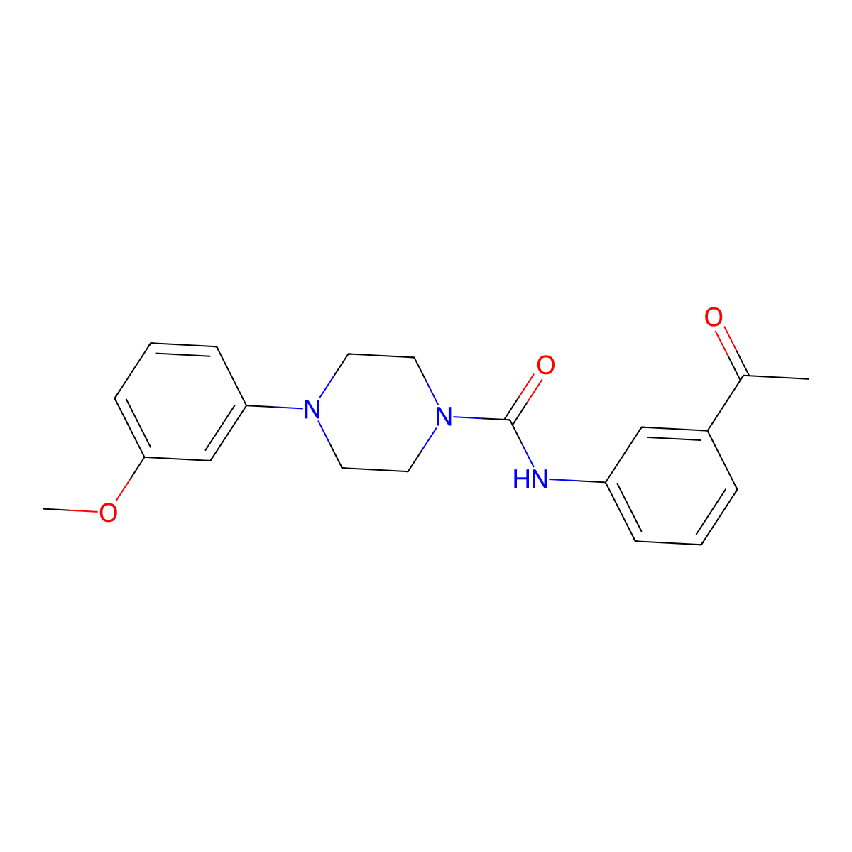 N-(3-acetylphenyl)-4-(3-methoxyphenyl)piperazine-1-carboxamide molecular structure, CAS 701948-88-1