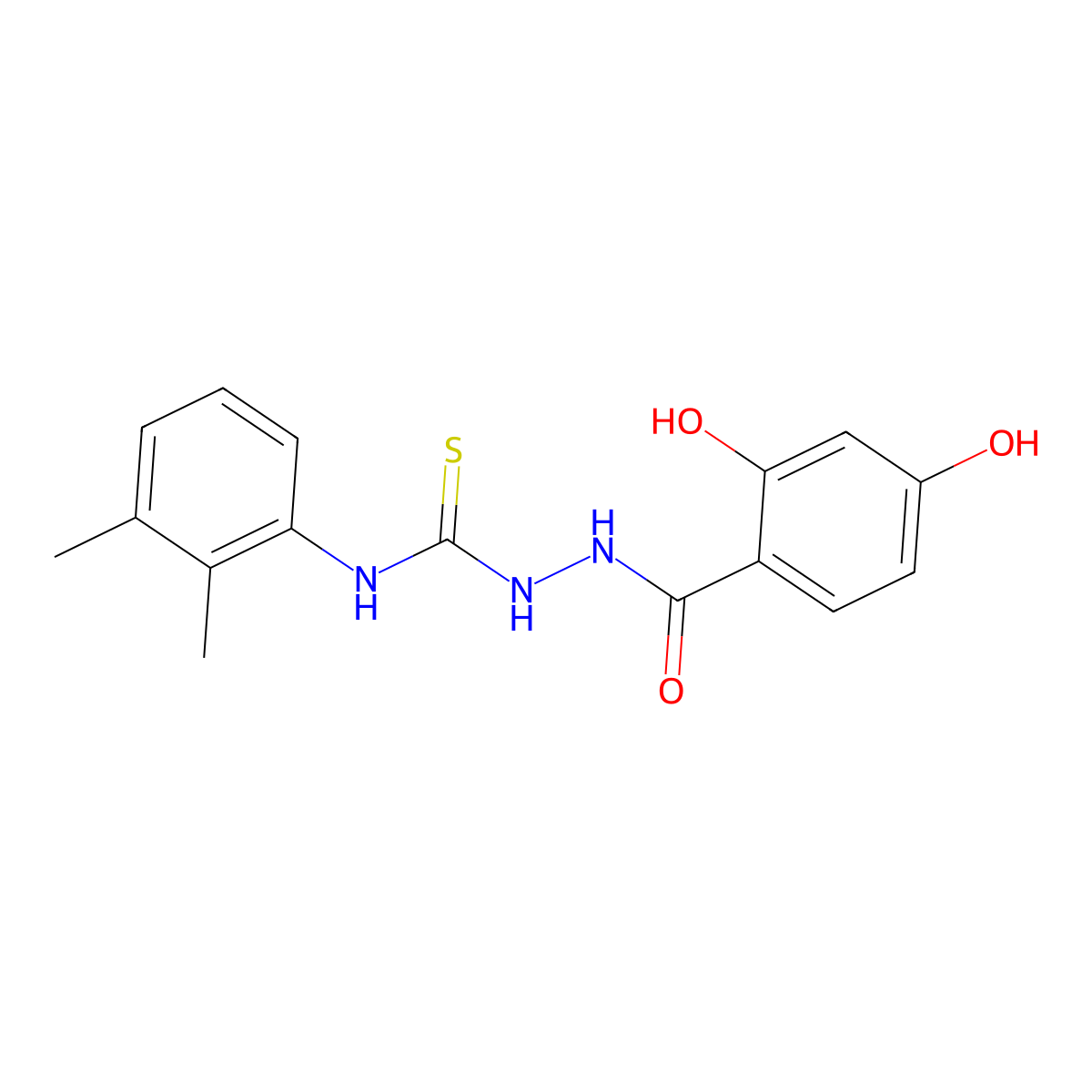 1-[(2,4-Dihydroxybenzoyl)amino]-3-(2,3-dimethylphenyl)thiourea molecular structure, CAS 701949-02-2