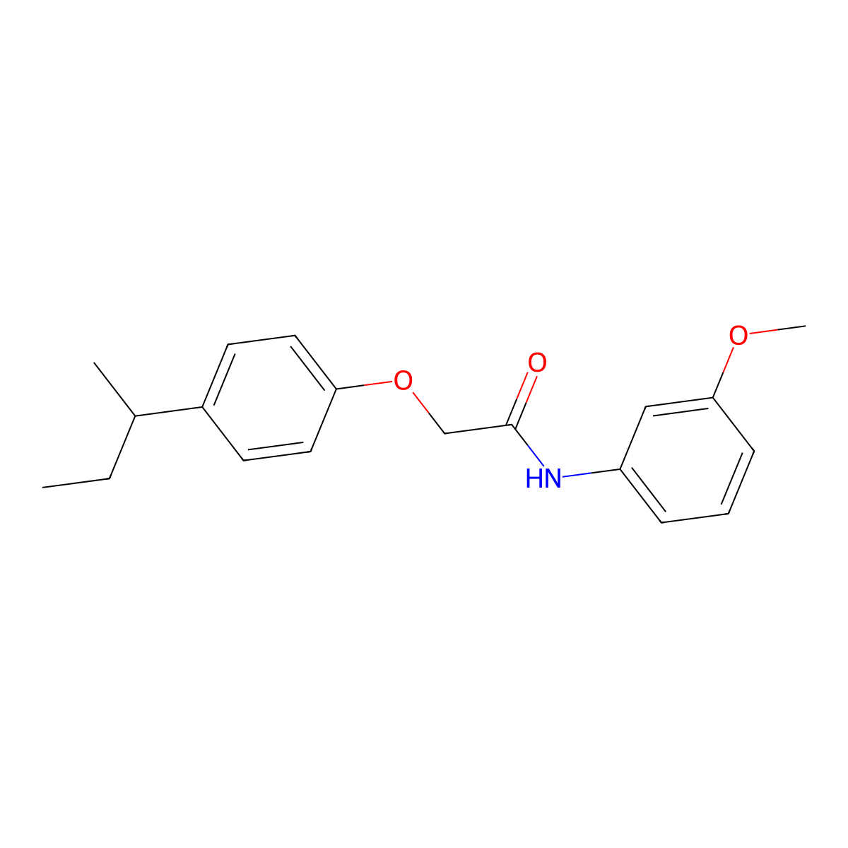 2-(4-sec-butylphenoxy)-N-(3-methoxyphenyl)acetamide molecular structure, CAS 701949-50-0